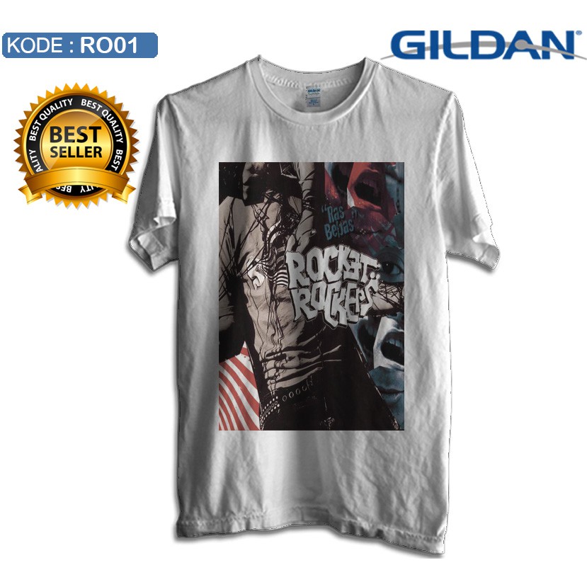 Kaos rocket rockers ras bebas original gildan softstyle ro01