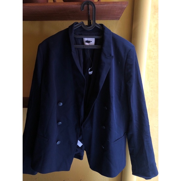 Preloved blazer outer navy biru dongker UNISEX