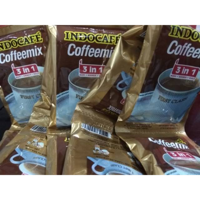 

Kopi Indocafe coffeemix 3 in 1 sachet (1renteng isi 10)