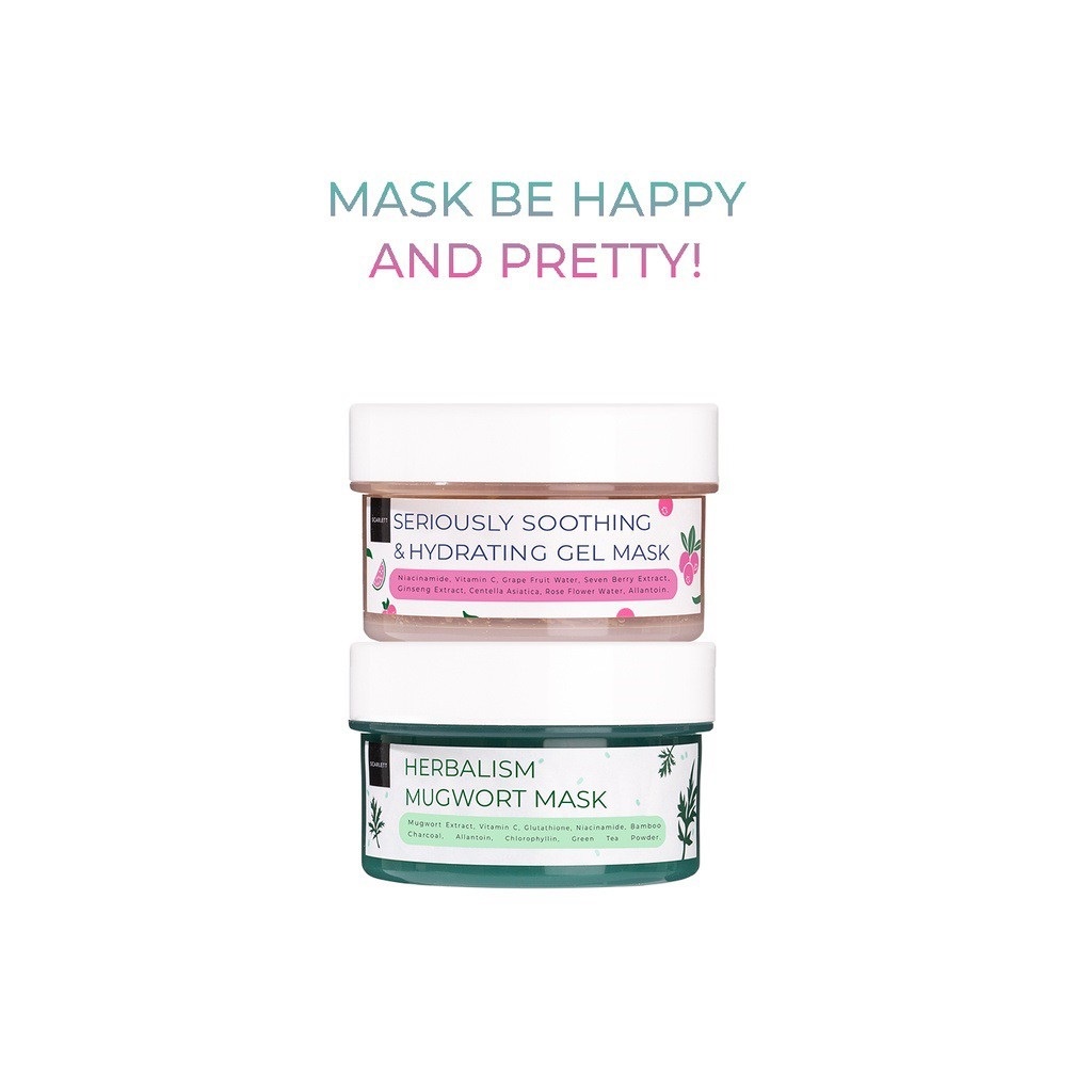 Scarlett Whitening Herbalism Mugwort Seriously Soothing &amp; Hydrating Gel Mask Be Happy and Pretty!