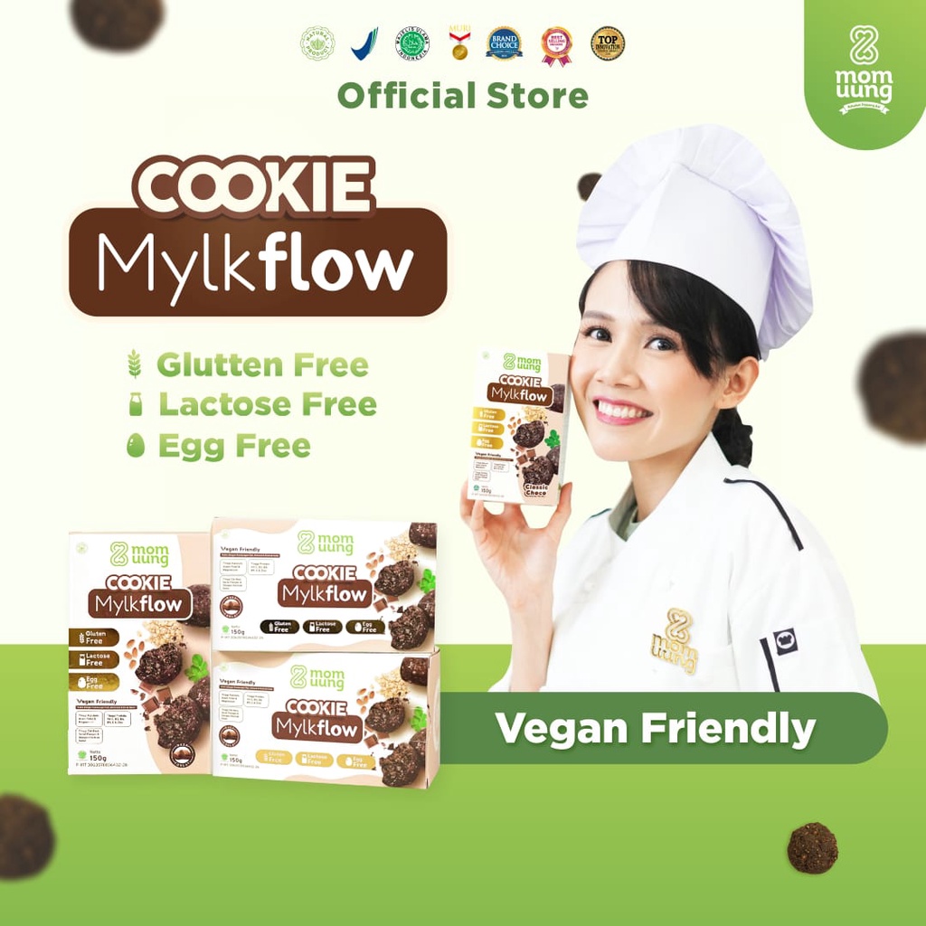 Mom Uung Cookie Mylkflow/Kukis Sehat Vegan FRIENDLY 150g