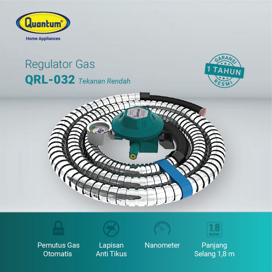 Paket Kompor Gas 1 Tungku QGC-101 R dan Selang Regulator QRL 032