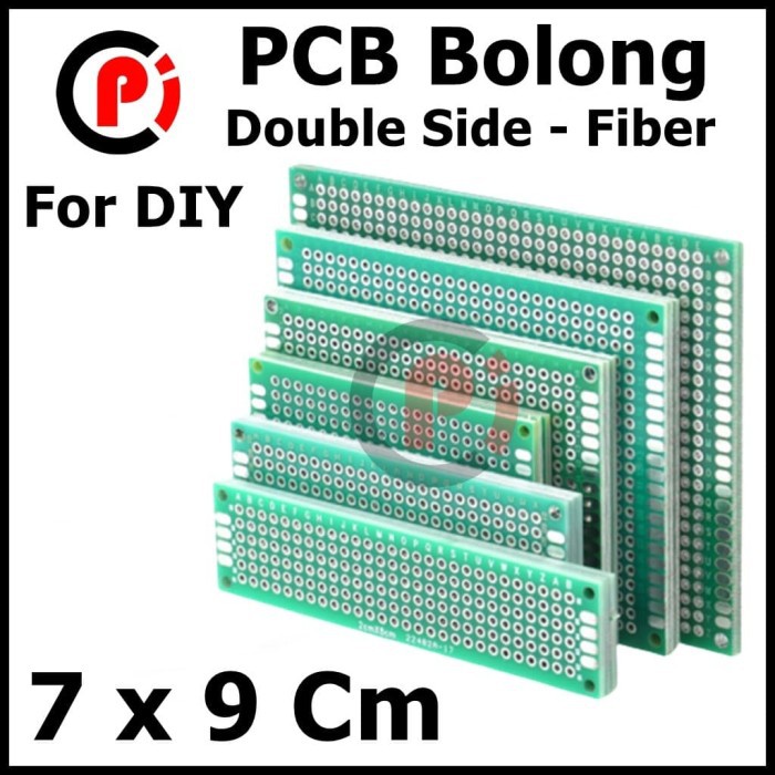 PCB Bolong Lubang IC Matrix Dua Sisi Double Side Fiber FR4 7 x 9 cm