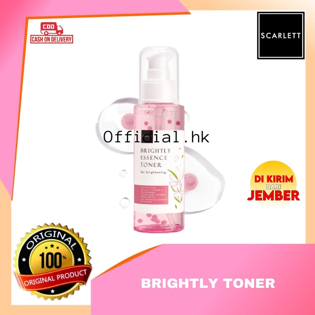 SCARLETT TONER BRIGHTLY ESSENCE TONER/TONER WAJAH SCARLETT/scarlett toner wajah mencerahkan