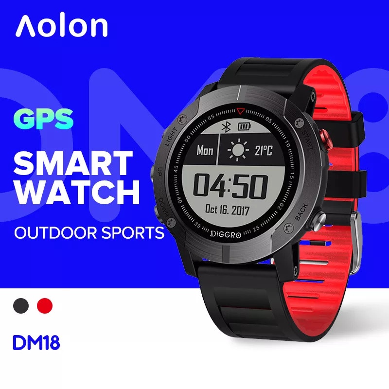 New Aolon DM18 GPS Smartwatch 50M Deep Water IP68 Outdoor Sports Fitness Heart Rate Monitor smart
