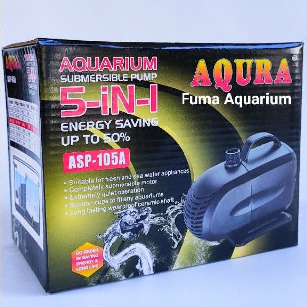 Aqura ASP 105A Pompa Celup Filter Kolam Aquarium Hidroponik Power Head Submersible Pump