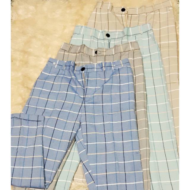 TARTAN PANTS STRADIVARIUS GEISHA PANTS TARTAN CELANA TARTAN PANTS STRADIVARIUS GEISHA PANTS TARTAN CELANA