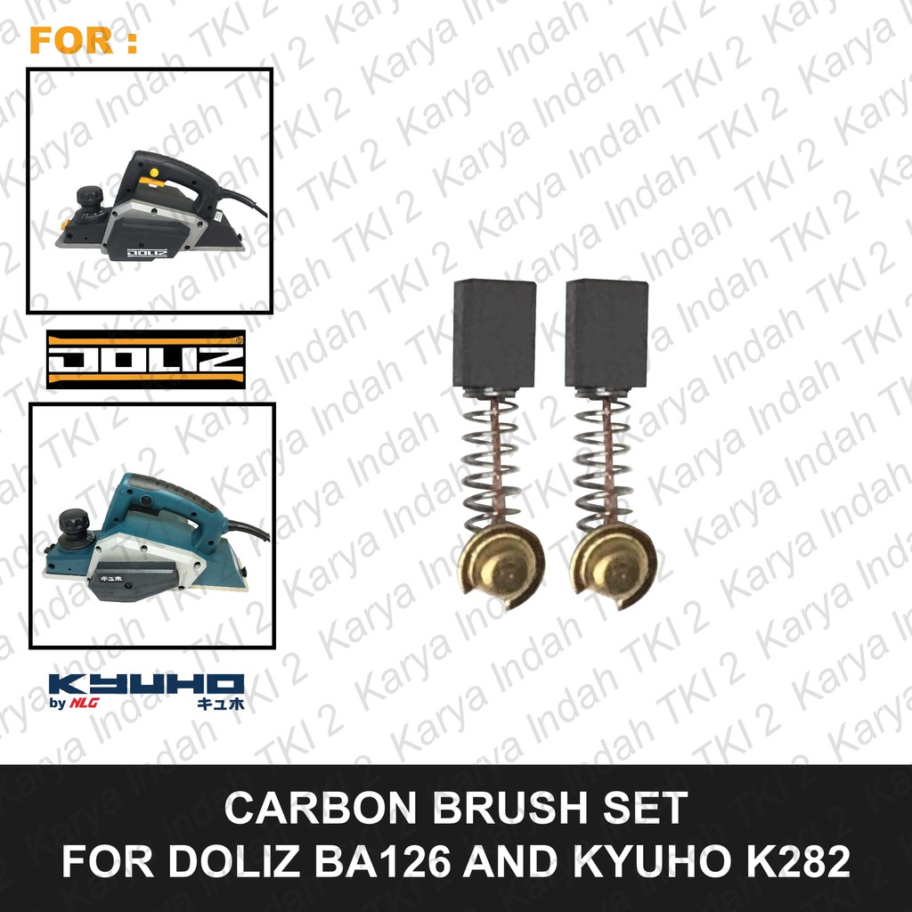 Carbon Brush KYUHO K282 Doliz BA126 Arang Kul Planer Sugu 126 282 CB Serut Kayu Sparepart ORI