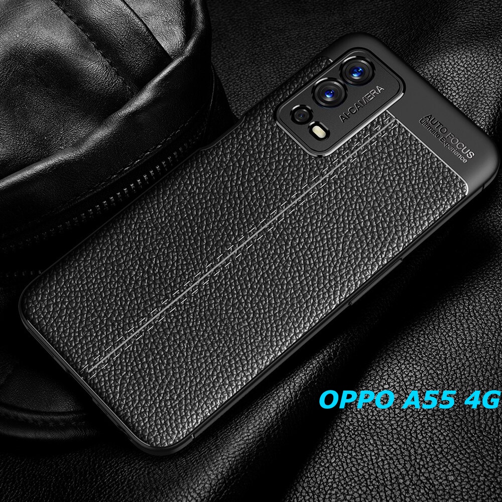 Case Auto Focus OPPO A55 4G Leather Experience SoftCase Slim Ultimate / Casing Kulit