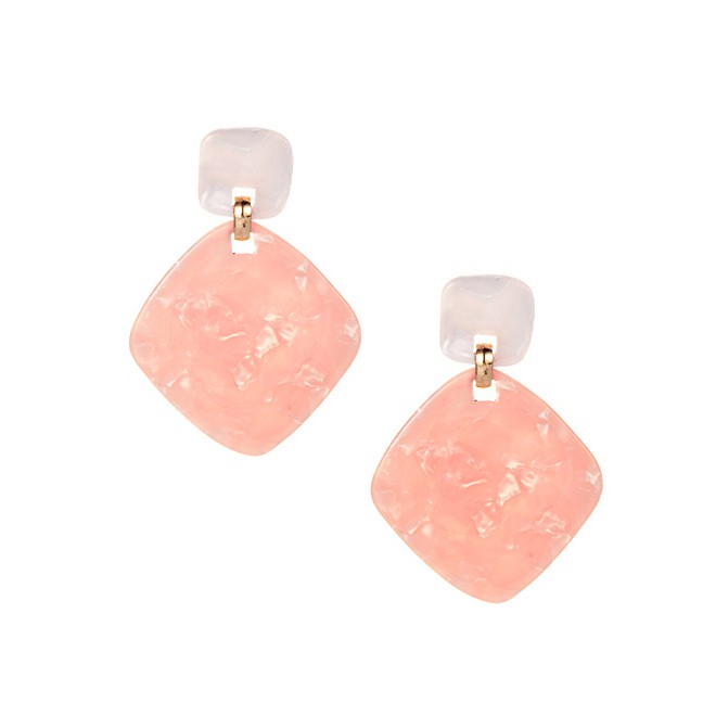 LRC Anting Tusuk Fashion Alloy Resin Geometry Earrings