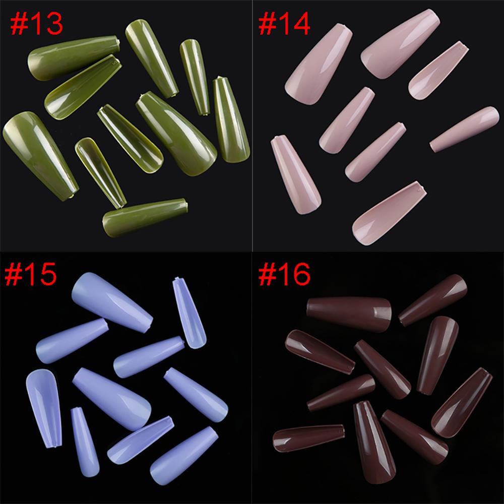 AUGUSTINA Agustina Alat Nail Art 100Pcs Candy Color Manicure Full Cover Kuku Palsu Extension