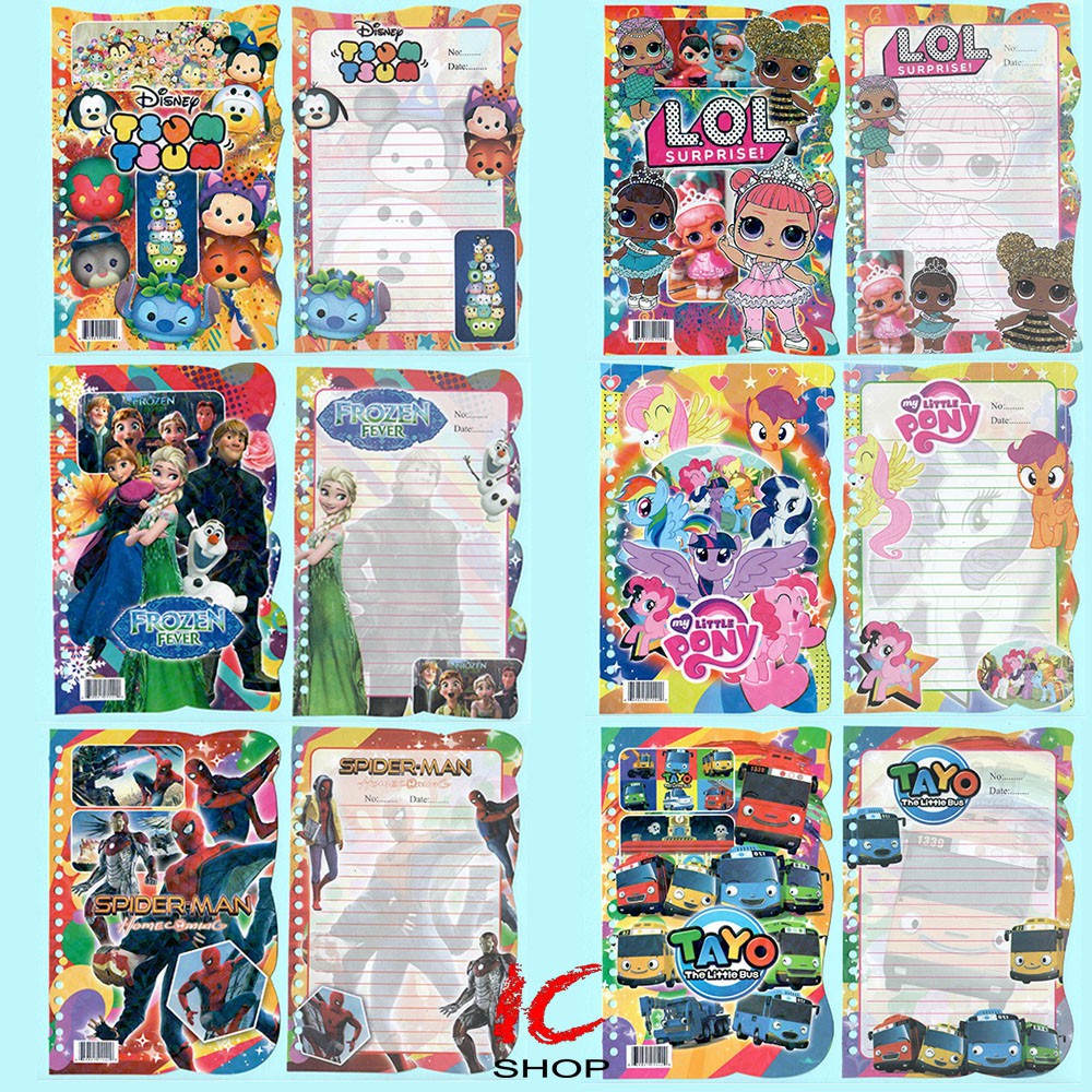 

Isi binder hologram karakter A5 / loose leaf