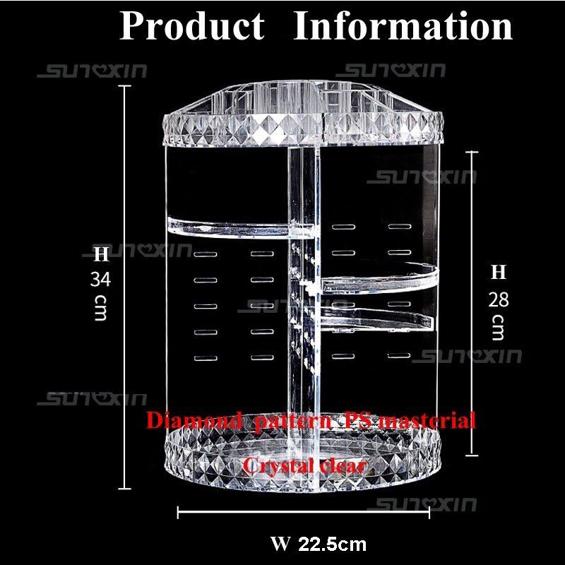 (MURAH)COD Rak Kosmetik putar 360 derajat/Rak kosmetik akrilik/Rak kosmetik susun