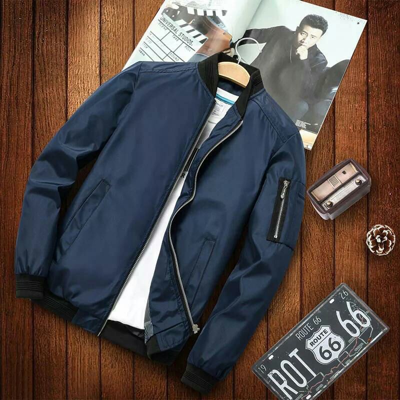 jaket pria bomber parasut anti air dan anti angin