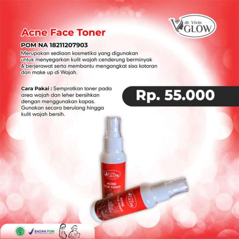 ACNE FACE TONER BY DR . VIVIN GLOW