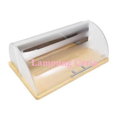 Tempat Roti Transparan | Delicia Tempat Roti Stainless Elegant