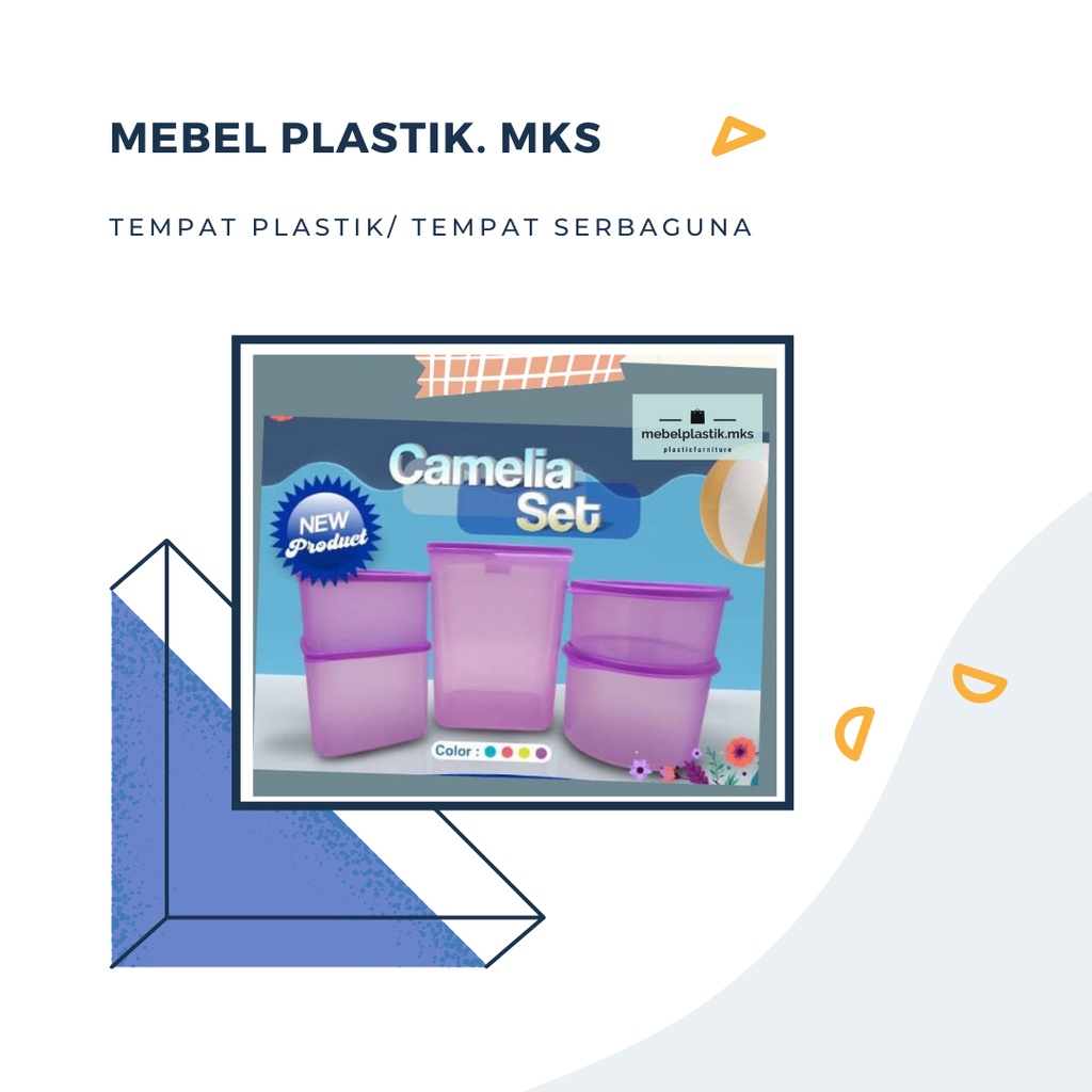 Tempat plastik/ Kotak Kue Set/ Kotak Snack/ Kotak Plastik Camelia Set