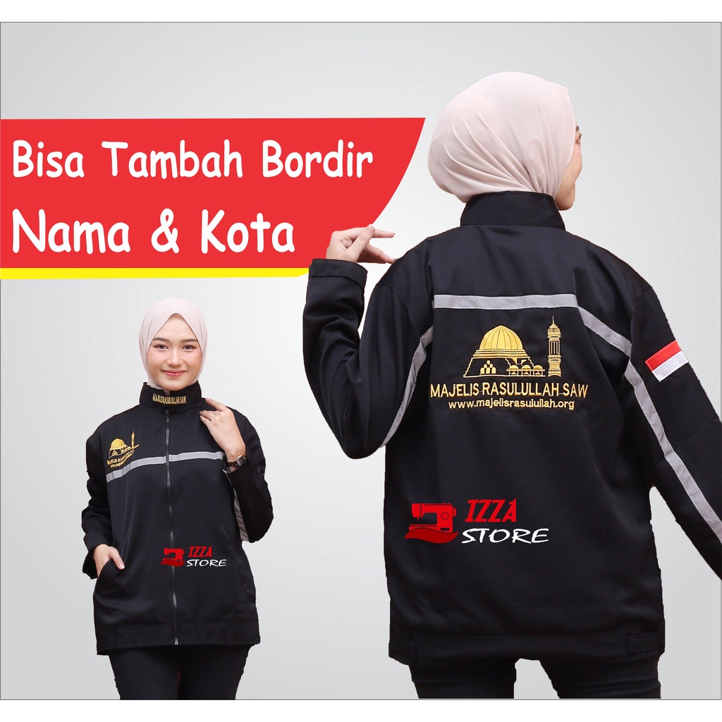 (BISA COD) BISA TAMBAH BORDIR jaket majelis rasulullah SAW / Jaket Majelis Rasulullah Saw Murah Free Ongkir, Jaket Majelis Rosulullah Saw Bahan Halus dan Nyaman.