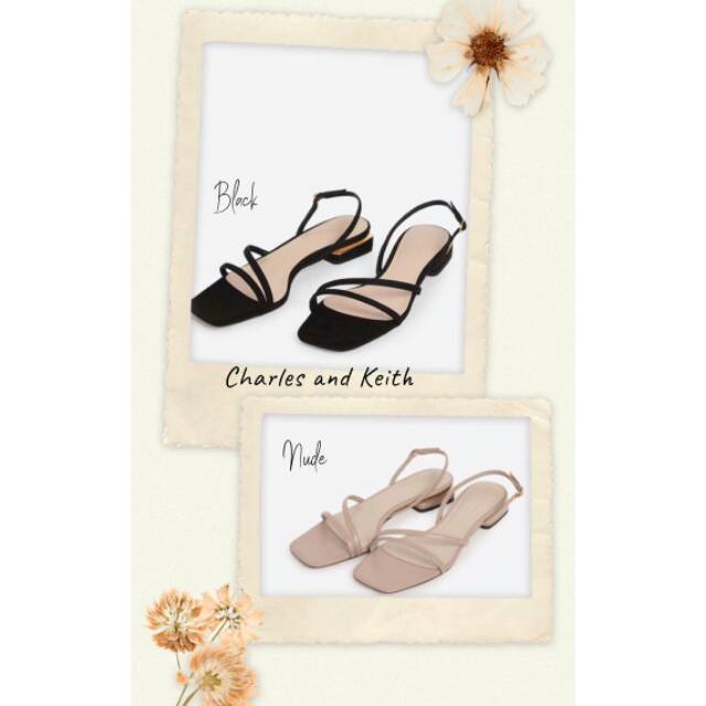 Charles and Keith sandals - CK sandal nude black