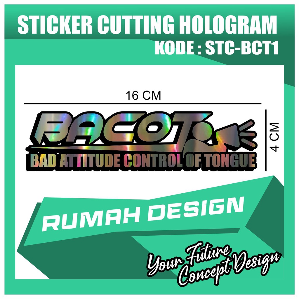 STICKER  CUTTING  HOLOGRAM BACOT