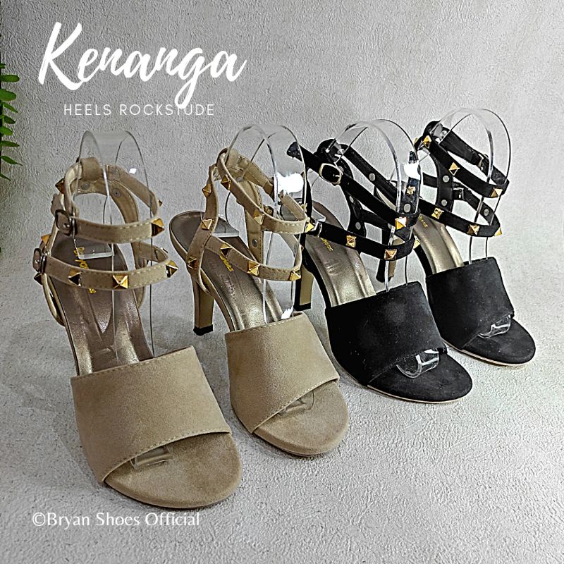 Bryan Kenanga Heels Pesta Tali Gladiator RockStude Hak Runcing 5cm 9cm Jumbo Bigsize 36-40 41 42 43