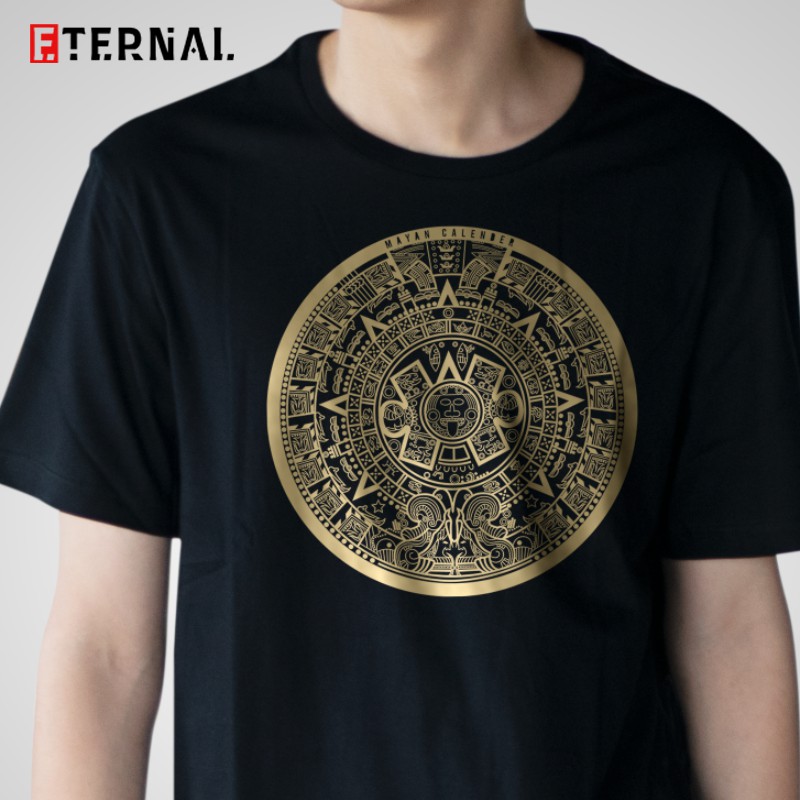 Kaos Kalender Maya - Kaos Unisex Eternal - mayan calender #03