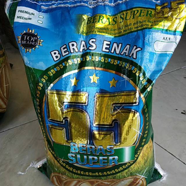 

Beras cap 55 hijau 5 kg