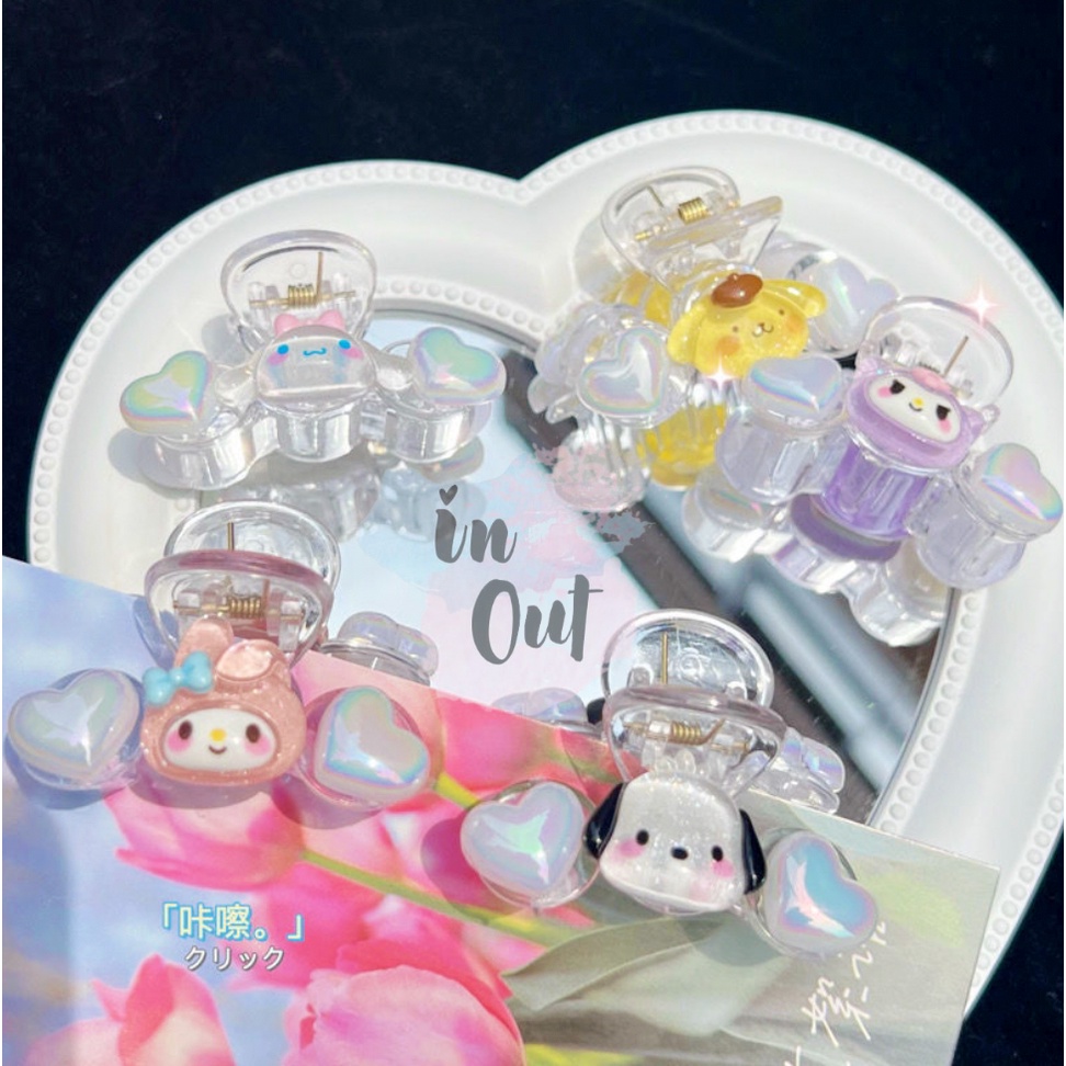 Jepit Rambut Sanrio All Character / Jepitan Rambut besar Sanrio Wanita Melody Purin Cinnamoroll Pochacco / Aksesoris rambut lucu unik Korea ACC44