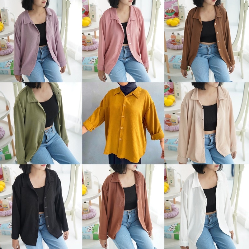 GFS MAGIC AIRFLOW CRINCLE SHIRT KEMEJA ANNTI KUSUT