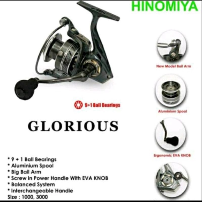 reel hinomiya glorius 3000 power handle