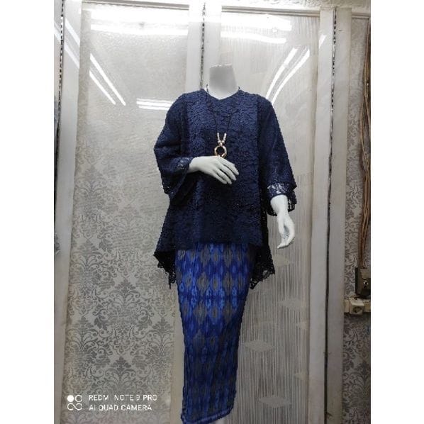 ADA JUMBONYA 90 KG M L XL XXL 3L   [COD]  setelan kebaya brukat  dan Rok Plisket/ Kebaya Setelan Keb