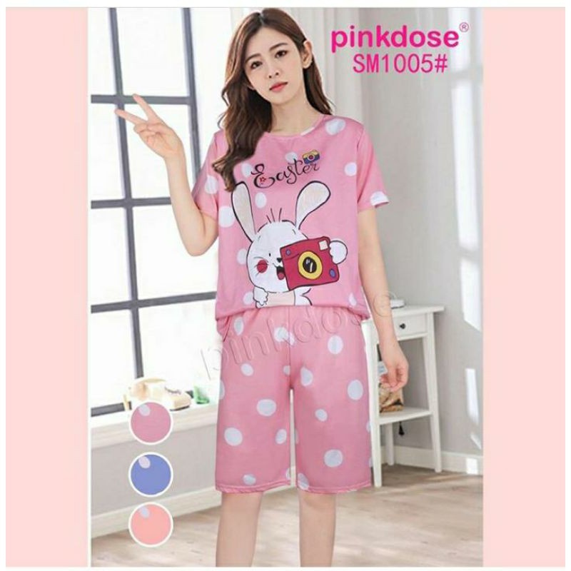 Stelan Baju tidur wanita import piyama gambar lucu imut Ken-616