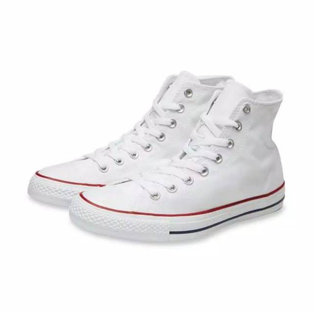 Sepatu Converse Allstar Putih Line Merah Tinggi Casual