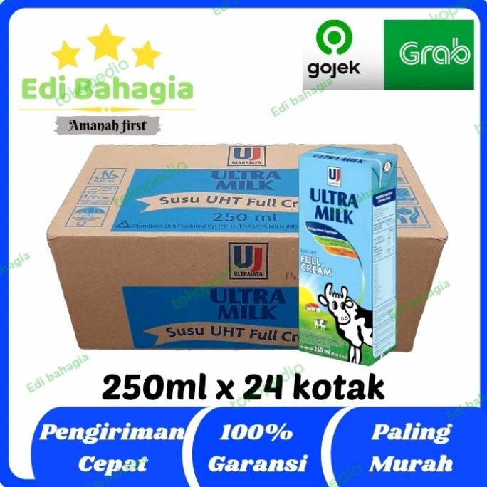 

(BISA COD) Susu Ultra Milk Full Cream 250 mL Box (1 Box = 24 pcs) LIMITED EDITION Kode 1137