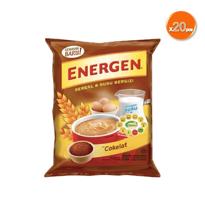 

Energen Coklat Bag (20 sachet x 29 gr)