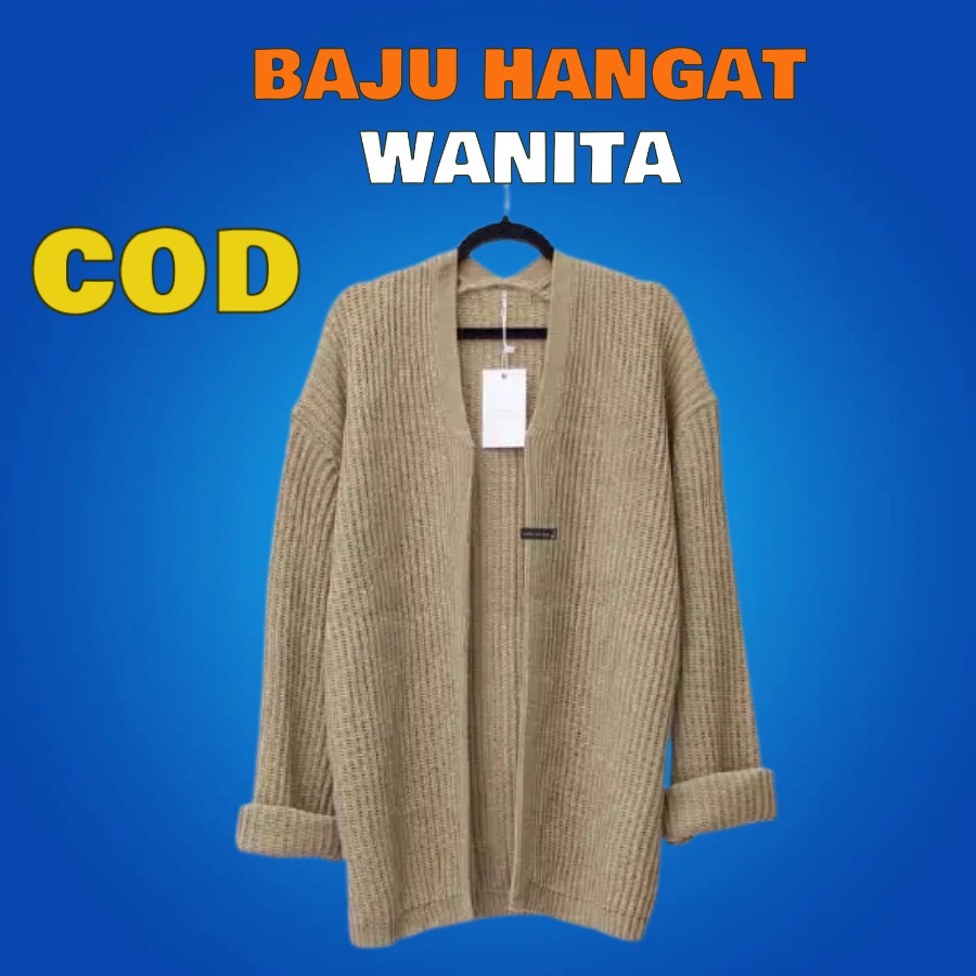 Baju Rajut Suwiter Sweter Pakaian Hangat Switer Cewe Import Jaket Wanita Ibu Ibu Korean Style Kekini