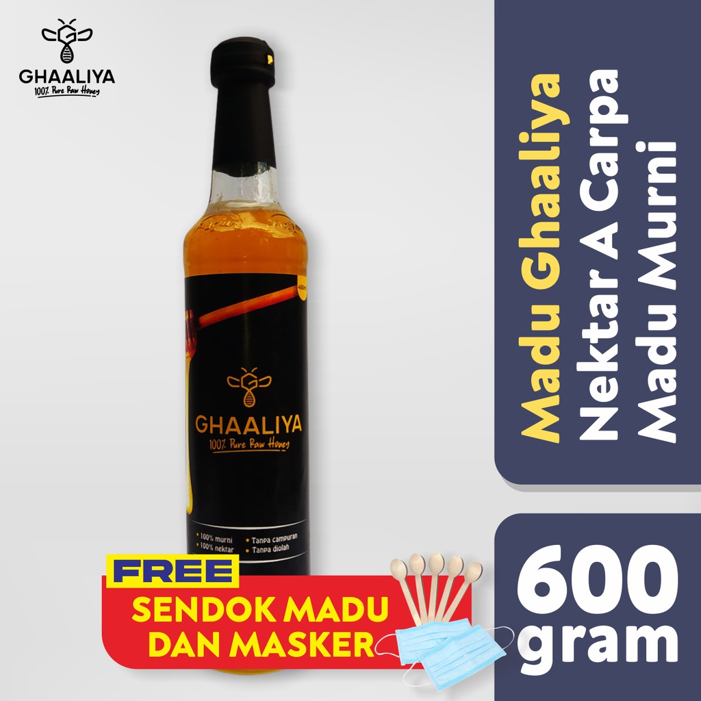 

Madu Murni Asli Nektar Bunga Akasia Carpa 450ml/600gram - Madu Ghaliyaa