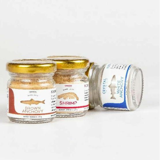 

Special - Crystal of the Sea - Set of 3 Jar 20GR White Anchovy + Brown Anchovy + Shrimp Powder / Bubuk MPASI