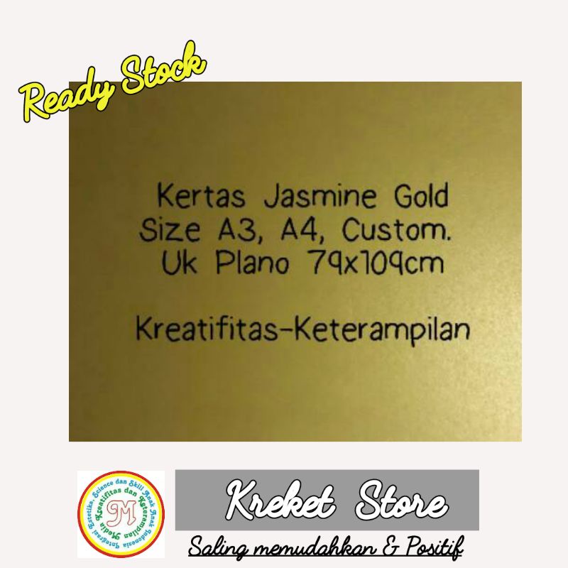 

Kertas Jasmine Gold A3