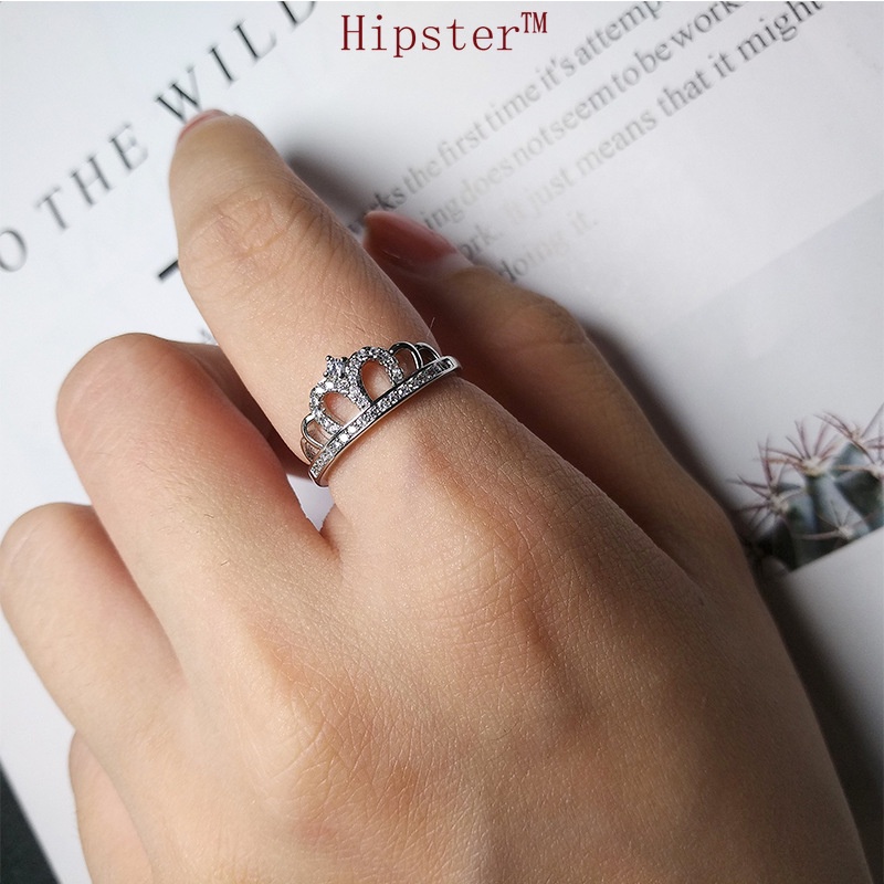 Minimalist Creative Design Personalized Diamond Crown Ring