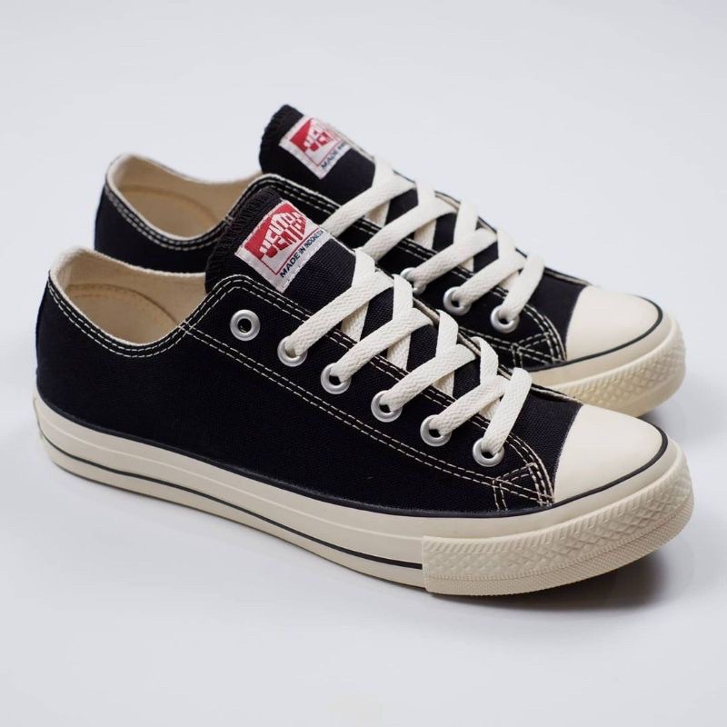 Sepatu Ventela Basic Low Black Natural Ori - Sepatu Pria Ventela Original