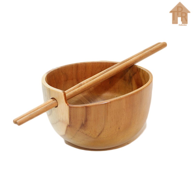 Wooden Ramen Bowl  / Set Mangkuk Sumpit Kayu Jati