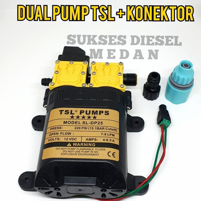 <<<<<] Doublepump Pompa Air DC 12Volt Mesin Cuci Steam BUKAN HIU Sinleader
