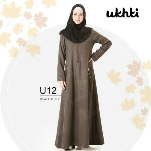 Baju gamis terbaru ukhti U12 / pashmina instan munira / open reseller disc nampol