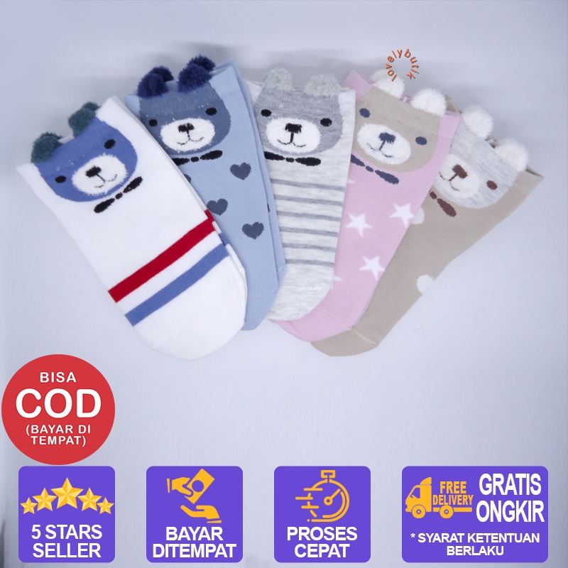 Kaos Kaki Wanita / Kaos Kaki motif / Bear Kaos Kaki Pendek  / Kaos Kaki Pendek / Kaos Kaki Wanita Motif / Kaos Kaki Semata Kaki / Kaos Kaki Wanita Korea