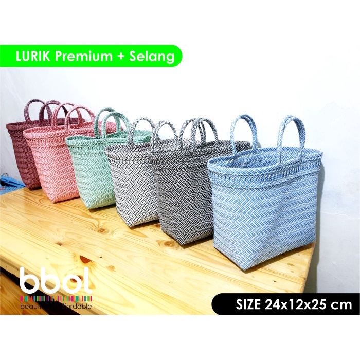 Tas anyaman plastik premium size S + selang
