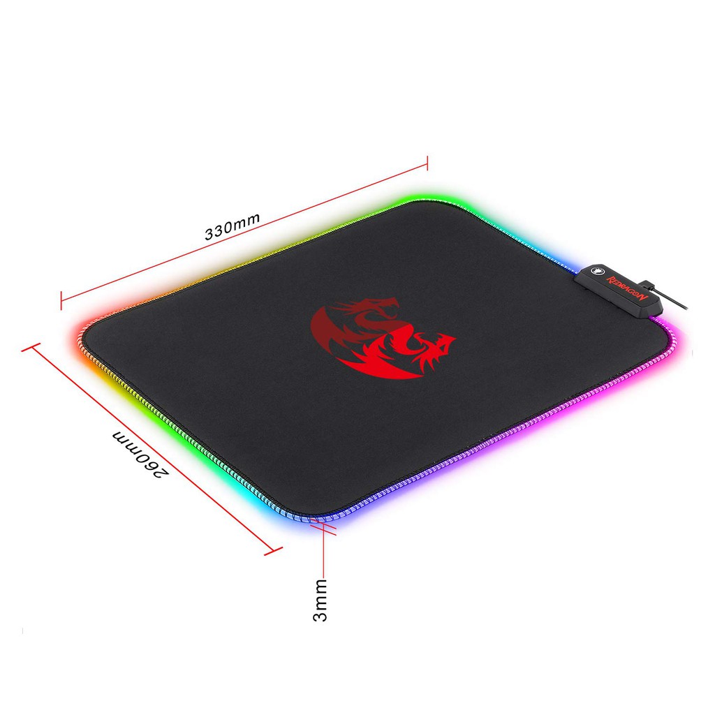 Mouse pad Gaming Redragon soft RGB PLUTO P026 - Mousepad mat - Alas mouse