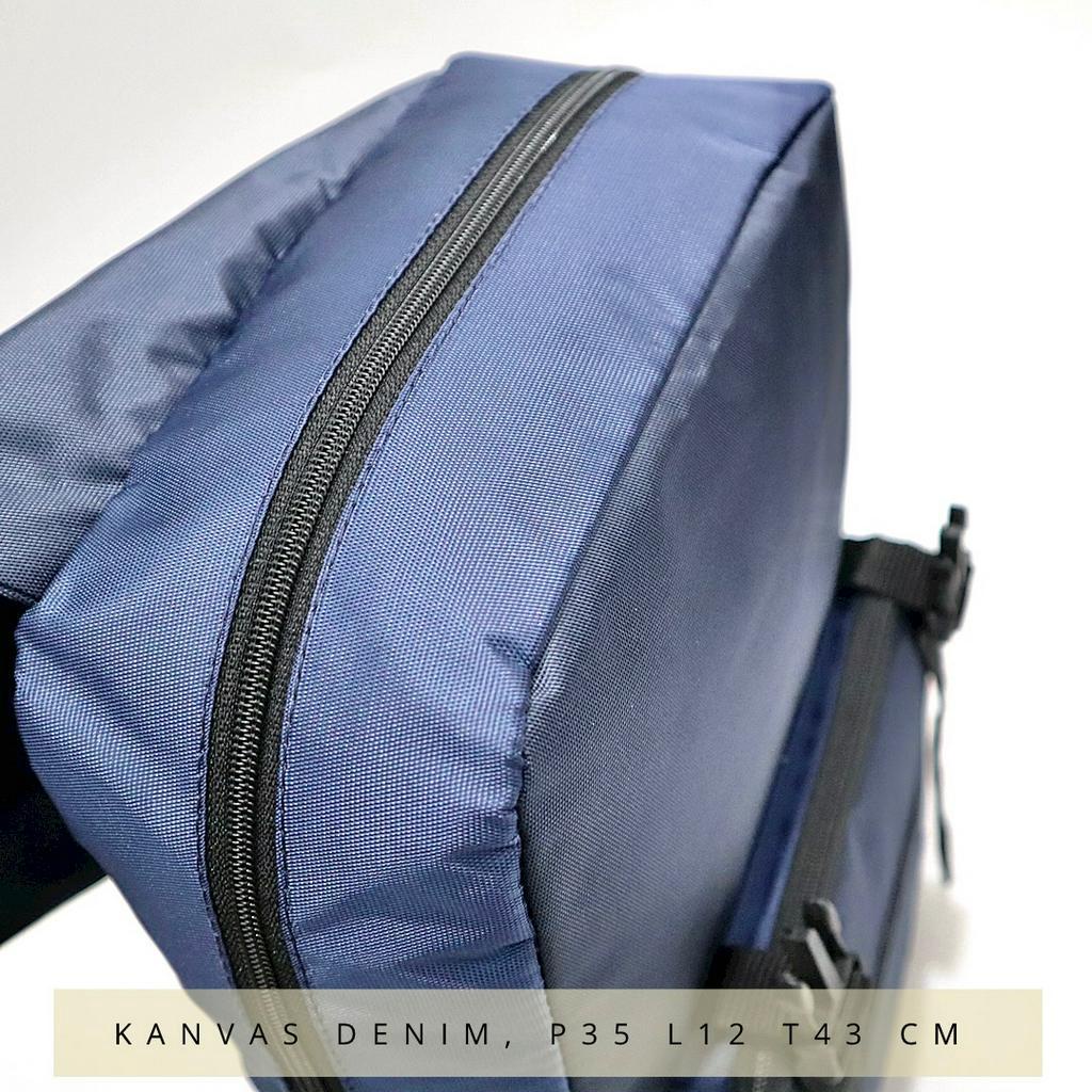 COD in aja Ma bro Free Ongkir ransel Distro Premium dua warna murah merk lokal buat sekolah jalan kanvas tebal