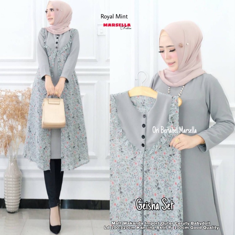 GEISHA SET MATT.WAKANDA IMPORT OUTER CERUTY BABYDOLL ORI BY MARSELLA