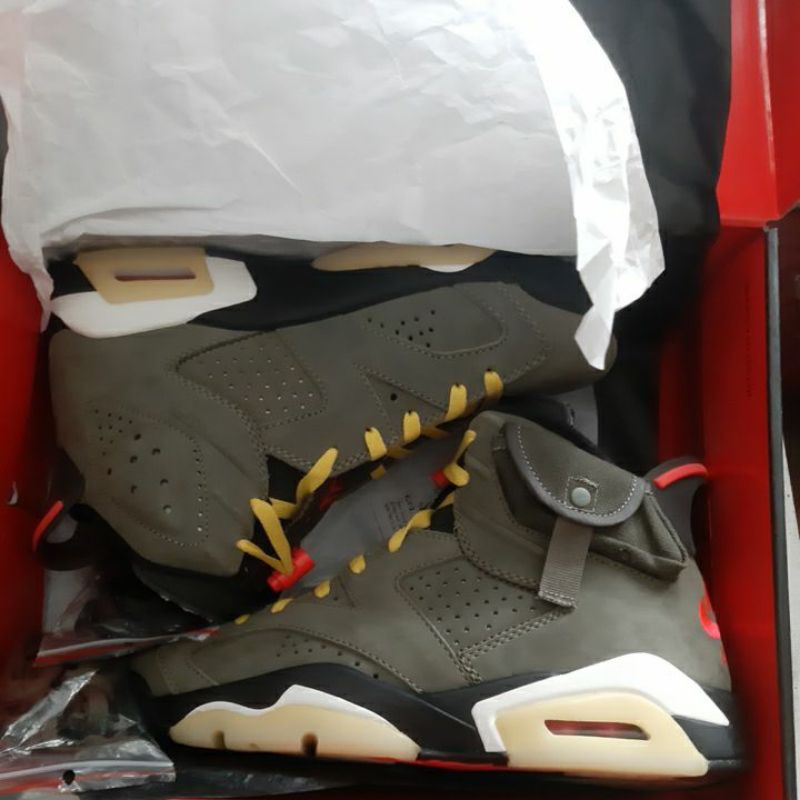 (Second) Nike Air Jordan 6 x Travis Scott OG Olive PK Quality (Not Ori)